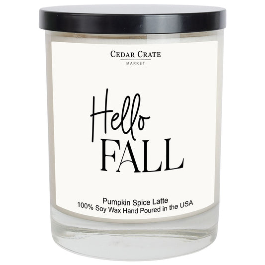 Fall Candles - Hello Fall Autumn Home Decor and Gifts