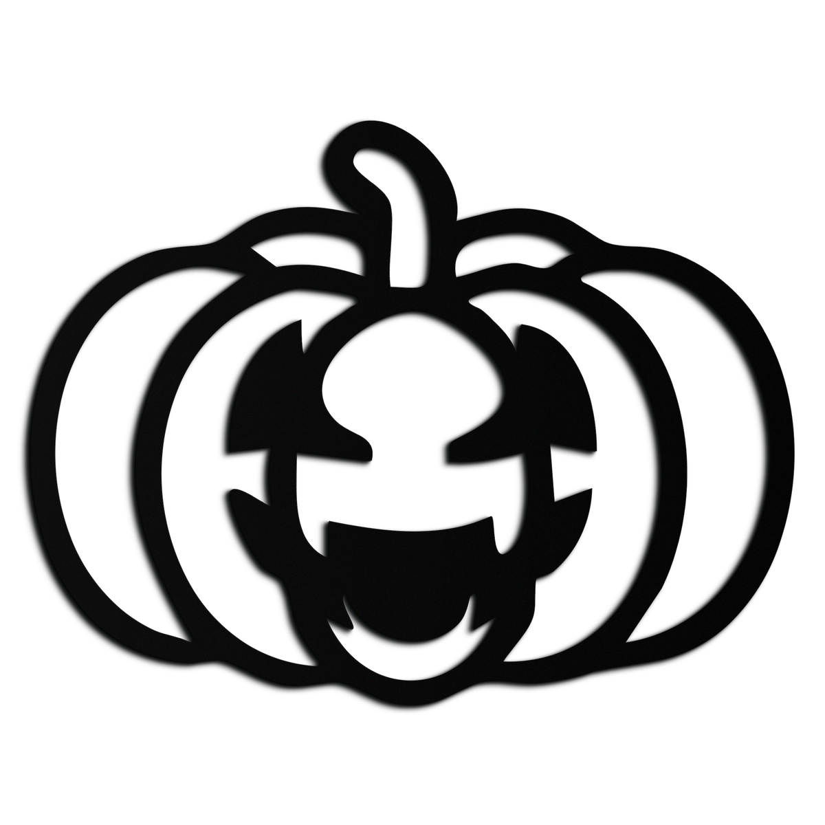 Pumpkin Halloween Metal Wall Art – Spooky Jack O'Lantern Black Decor- KAF500