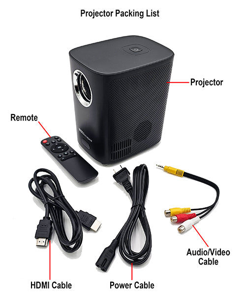 HoliScapes® USB Projector Kit - Spooky Halloween + Projector + 48" x 72" Projection Screen