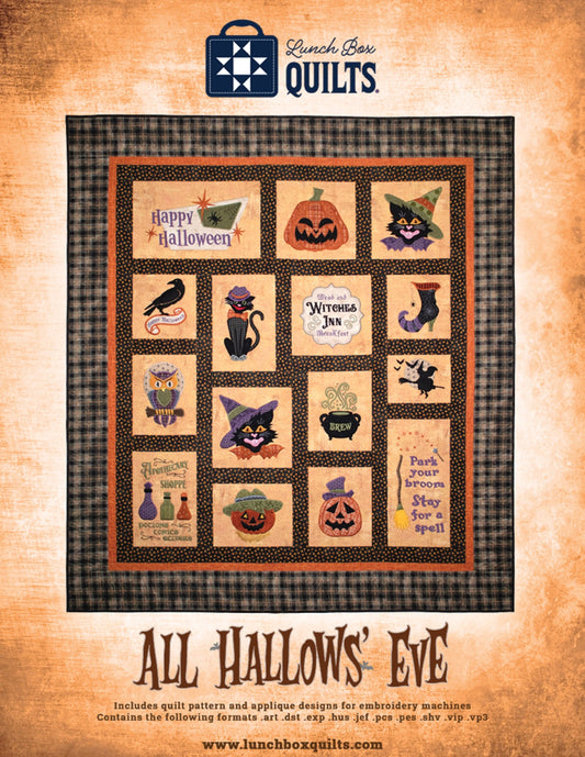 All Hallow's Eve Applique Machine Embroidery Quilt Pattern