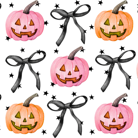 Halloween Coquette Pumpkins Glass Cups