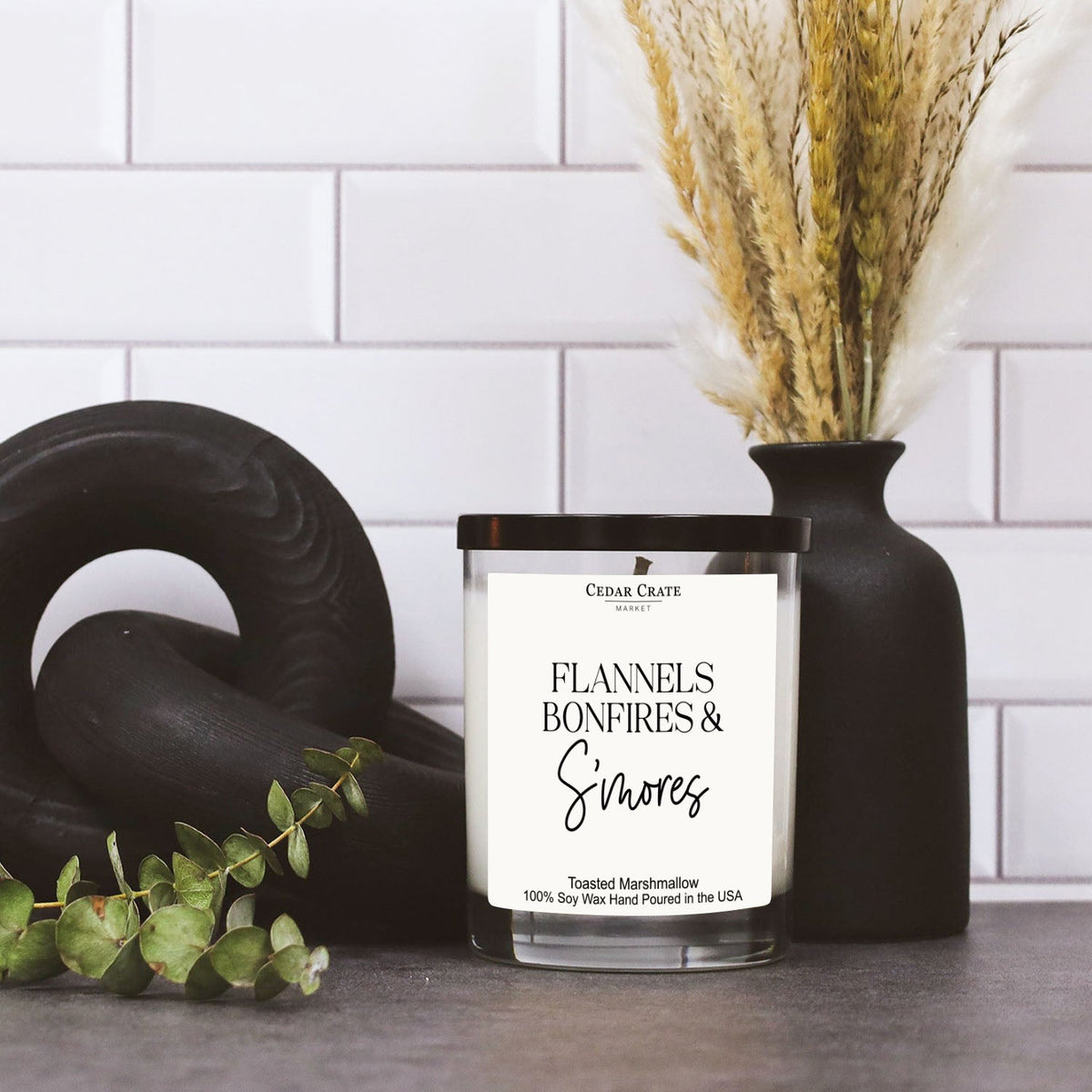 Flannels, Bonfires & S'mores - Fall Candle - Autumn Decor